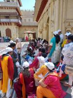 Yatris- visit Dashrath Mahal, ⁠Kanak Bhawan, ⁠Sri Ramavallabha Kunj, ⁠Nageshwar Nath Temple (24 March 2025)